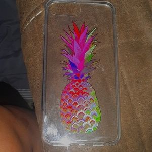 clear iPhone 6s Plus phone case with neon pineapple🍍